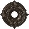 Ekena Millwork Attica PVC Medallion (Canopies up to 5"), 13"OD x 3 1/2"ID x 3/4"P, Universal Metallic Rustic Mist CMP13ATERU - alternate 1